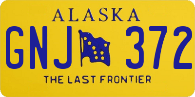 AK license plate GNJ372
