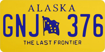 AK license plate GNJ376