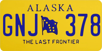 AK license plate GNJ378