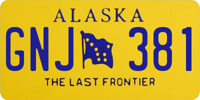 AK license plate GNJ381