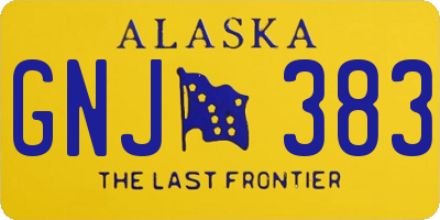 AK license plate GNJ383