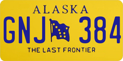 AK license plate GNJ384