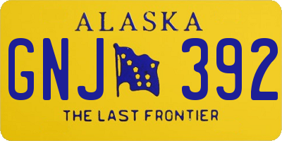 AK license plate GNJ392