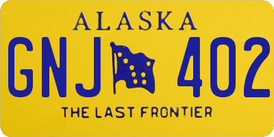 AK license plate GNJ402