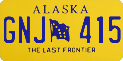 AK license plate GNJ415