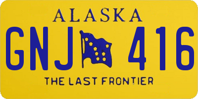 AK license plate GNJ416