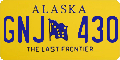 AK license plate GNJ430
