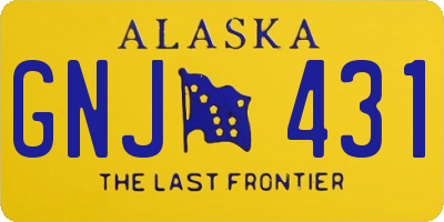 AK license plate GNJ431