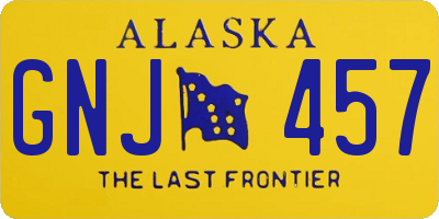 AK license plate GNJ457