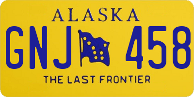 AK license plate GNJ458