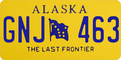 AK license plate GNJ463