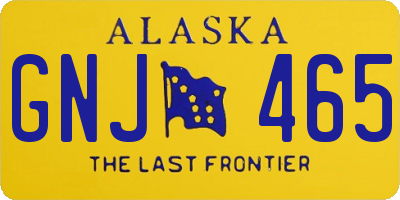 AK license plate GNJ465