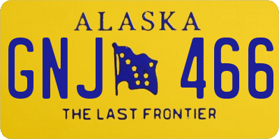 AK license plate GNJ466