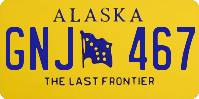 AK license plate GNJ467