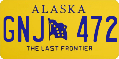 AK license plate GNJ472