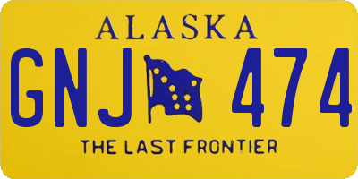 AK license plate GNJ474