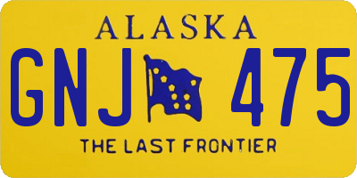 AK license plate GNJ475