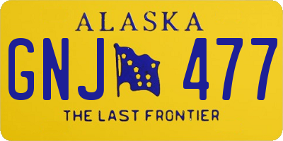 AK license plate GNJ477