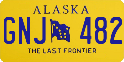AK license plate GNJ482