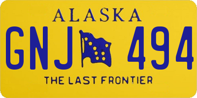 AK license plate GNJ494
