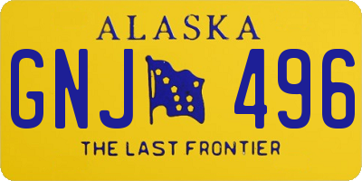 AK license plate GNJ496