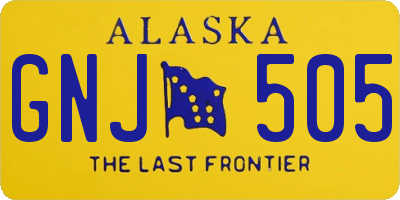 AK license plate GNJ505