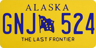 AK license plate GNJ524