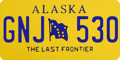AK license plate GNJ530