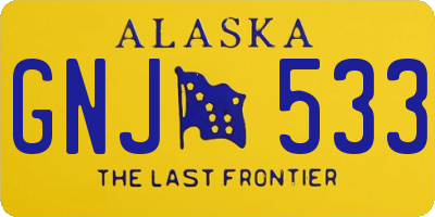 AK license plate GNJ533
