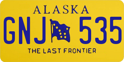 AK license plate GNJ535