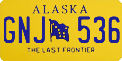 AK license plate GNJ536