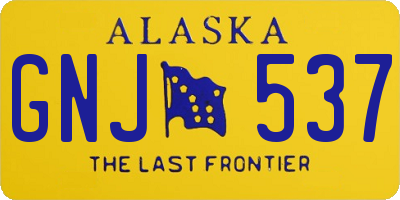 AK license plate GNJ537