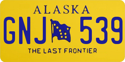 AK license plate GNJ539