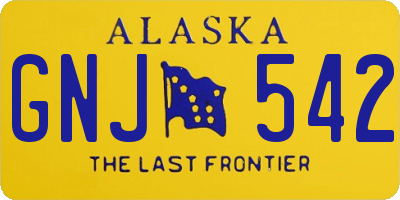 AK license plate GNJ542