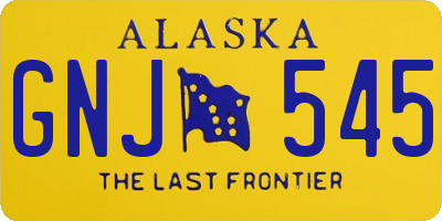 AK license plate GNJ545