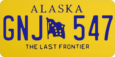 AK license plate GNJ547