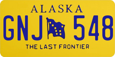 AK license plate GNJ548