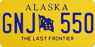 AK license plate GNJ550