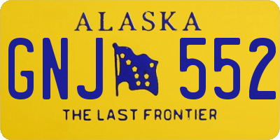 AK license plate GNJ552