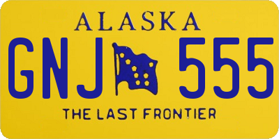 AK license plate GNJ555