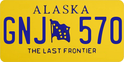 AK license plate GNJ570