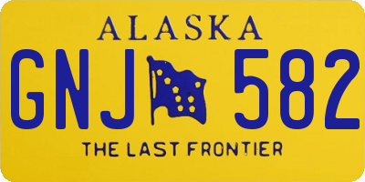 AK license plate GNJ582