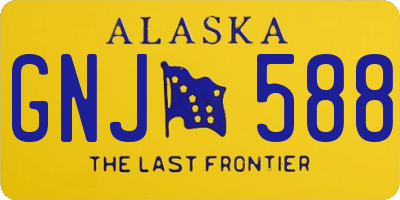 AK license plate GNJ588