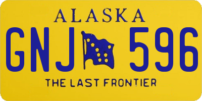 AK license plate GNJ596