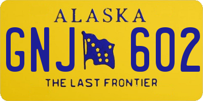 AK license plate GNJ602