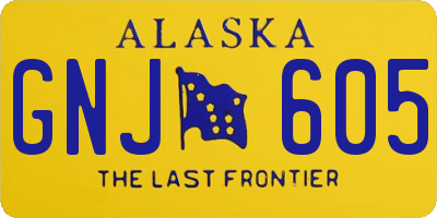 AK license plate GNJ605