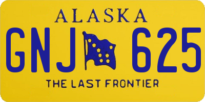 AK license plate GNJ625