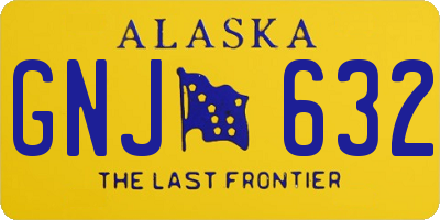 AK license plate GNJ632