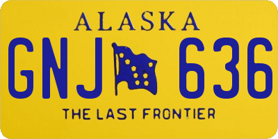 AK license plate GNJ636