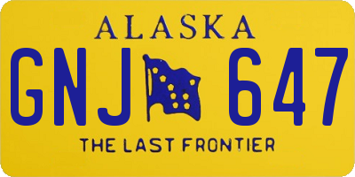 AK license plate GNJ647